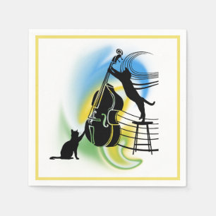 Jazz Cat Double Bass Napkin