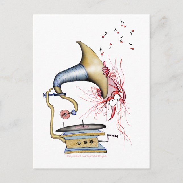 jazz cat music, tony fernandes postcard (Front)