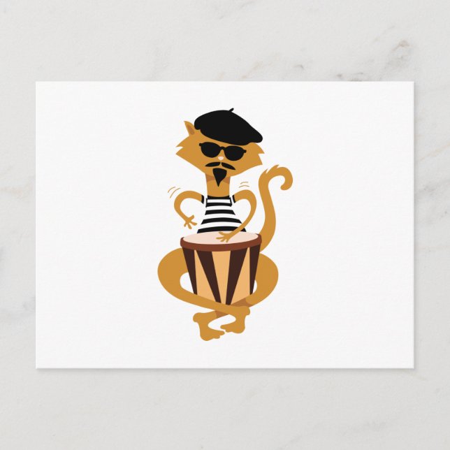 Jazz Cat Postcard (Front)