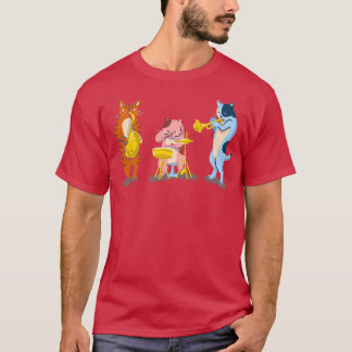Jazz Cats Cool Music Feline Cat Band 1  T-Shirt