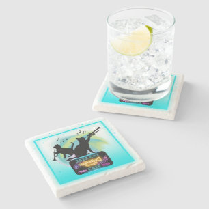 Jazz Cats Trumpet Stone Coaster