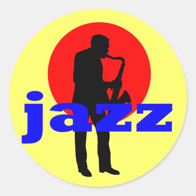 Jazz Classic Round Sticker (Front)