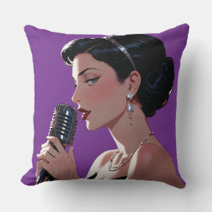 Jazz Club Throw Pillow
