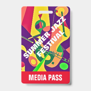 JAZZ CORPORATE MEDIA I.D. EVENT PASS BADGE