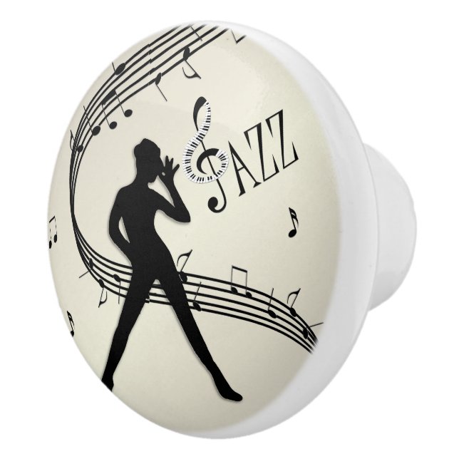 Jazz Dance Golden Ceramic Knob (Right)