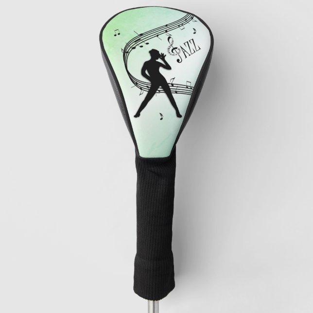 Jazz Dance Green Music Golf Head Cover (Front)