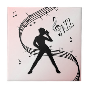 Jazz Dance Pink Ceramic Tile