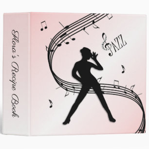 Jazz Dance Pink Music 3 Ring Classeur