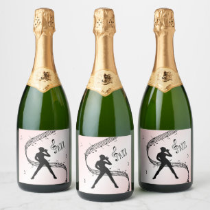 Jazz Dance Pink Music Champagne Étiquette