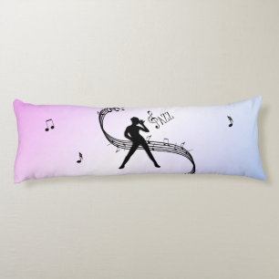 Jazz Dance Purple Music Body Pillow