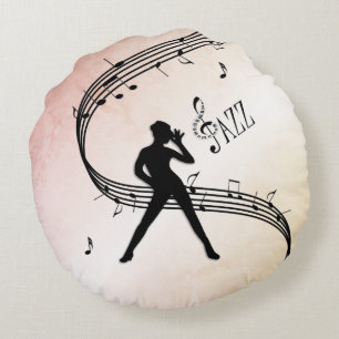 Jazz Dance Round Pillow
