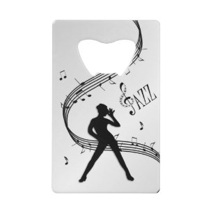 Jazz Dance Silver Credit Card Bottle Opener