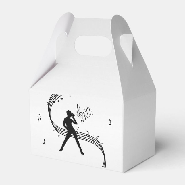 Jazz Dance Silver Favor Box (Front Side)