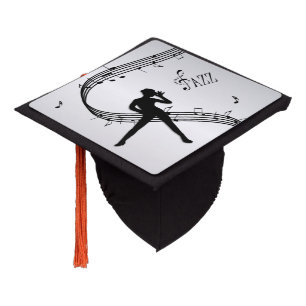 Jazz Dance Silver Graduation Cap Topper