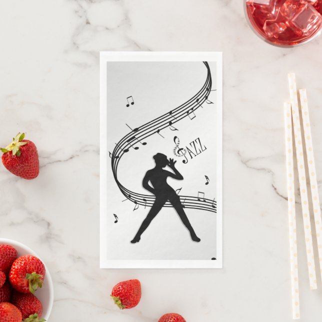 Jazz Dance Silver Napkin (Insitu)