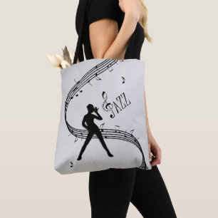 Jazz Dance Silver Tote Bag