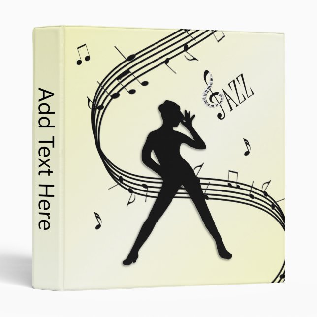 Jazz Dance Yellow Music Binder (Front/Spine)