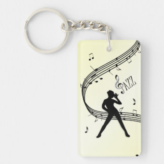 Jazz Dance Yellow Music Keychain
