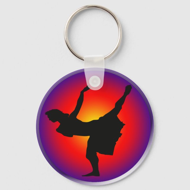 Jazz dancer silhouette keychain (Front)