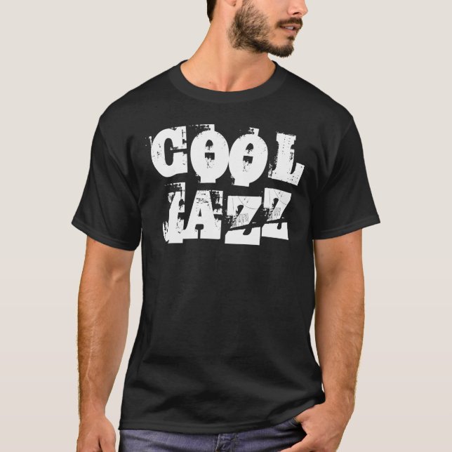 Jazz distressed bold logo design. T-Shirt (Front)