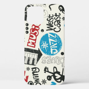 Jazz Doodle: Eclectic Music Mix iPhone 12 Case