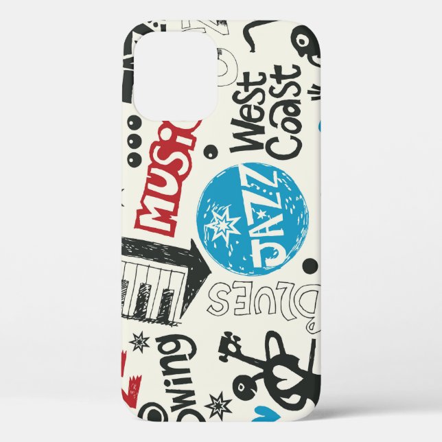 Jazz Doodle: Eclectic Music Mix Case-Mate iPhone Case (Back)