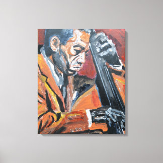 Jazz Double Bassist Neo-Expressionist Canvas Print