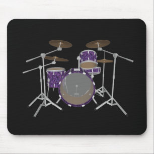 Jazz Drum Kit - Custom Violet Drums - Mousepad