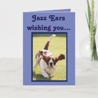 "Jazz Ears" & "Jazz Hands" on Funny Birthday Card