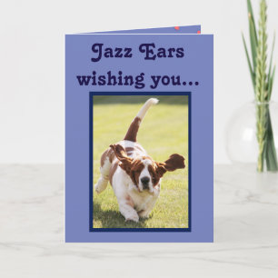 "Jazz Ears" & "Jazz Hands" on Funny Birthday Card