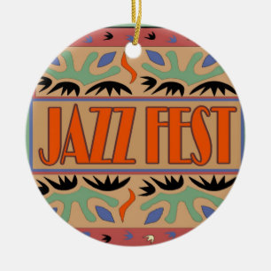 Jazz Fest Abstract Ceramic Ornament