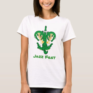 Jazz fest Alligators Horn T-Shirt