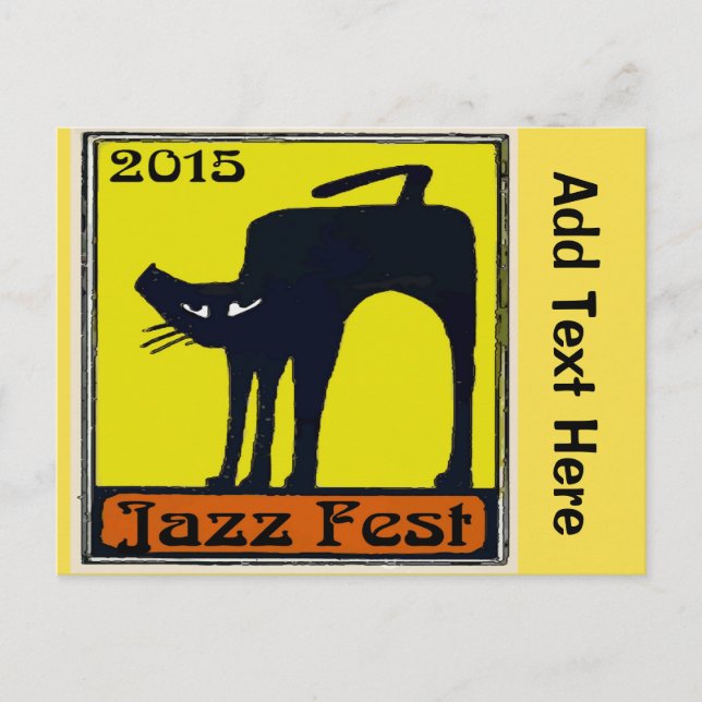 Jazz fest Black Cat 2015 Postcard (Front)