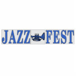 Jazz Fest Blue Horn & Letters Standing Photo Sculpture<br><div class="desc">Jazz Fest Blue Horn & Letters Blue Letter Street Tiles</div>