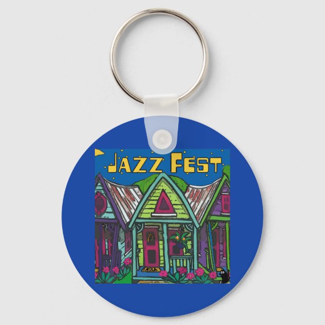 Jazz fest Houses Keychain (Front)
