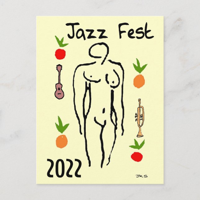 Jazz Fest Matisse Style Postcard (Front)