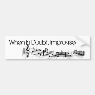 Jazz Improv Bumper Sticker