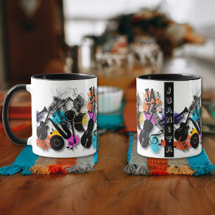 Jazz in Motion – Bold Musical Abstract Mug