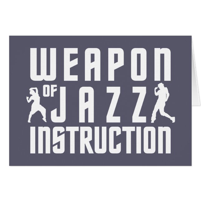 Jazz Instruction custom greeting cards (Front Horizontal)