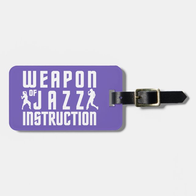 Jazz Instruction custom luggage tag (Front Horizontal)