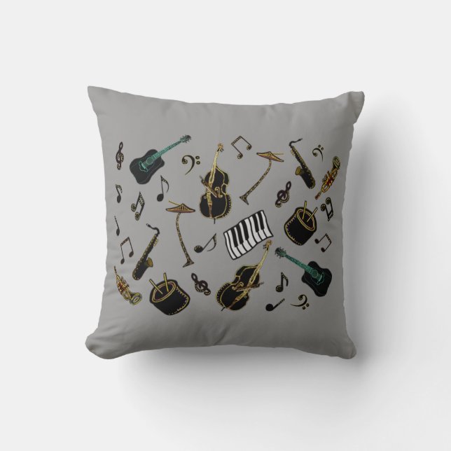 Jazz it Up Throw Pillow (Front)