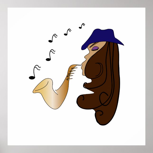 Jazz Lady, Saxophonist Poster (Front)