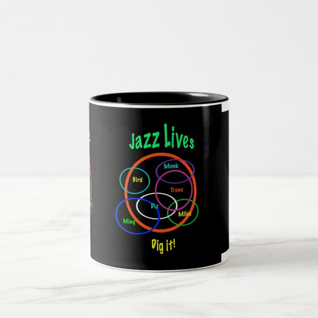 Jazz Lives Two-Tone Coffee Mug (Center)