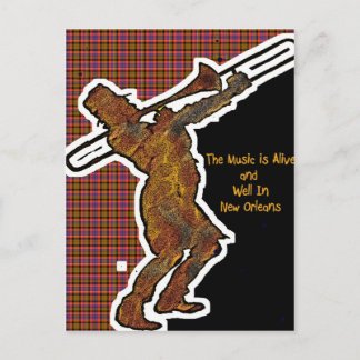 jazz man postcard