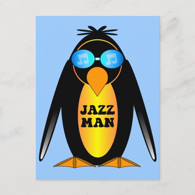 Jazz Man Postcard (Front)