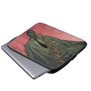 Jazz Midnight saxophone player laptop sleeve