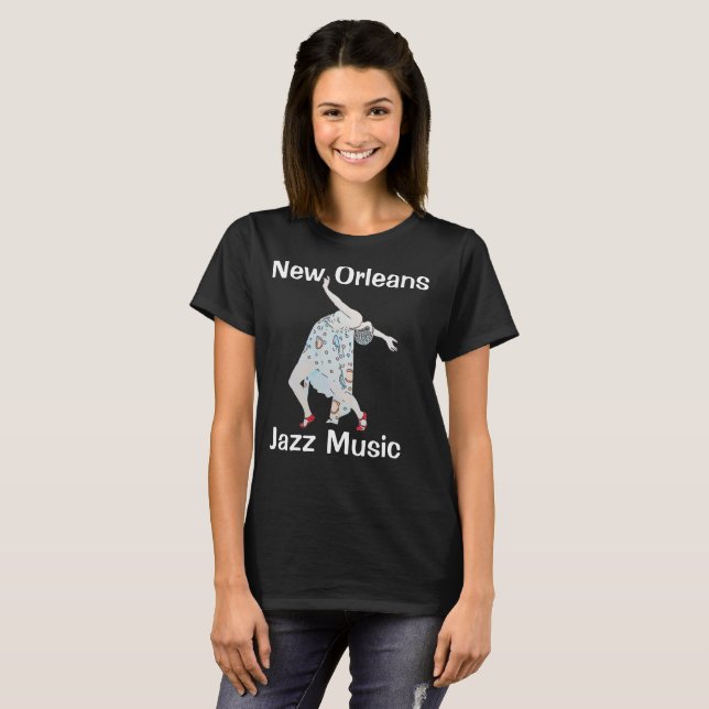Jazz Music Dancer, New Orleans, T-Shirt (Front Full)