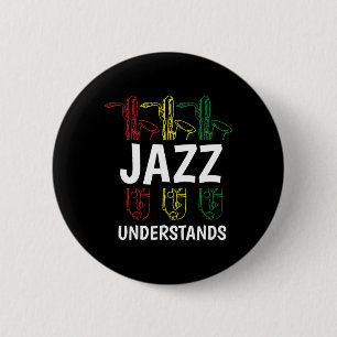 Jazz Music Juneteenth Black Musician African Ameri 2 Inch Round Button