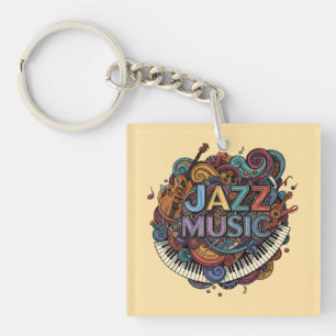 Jazz music keychain