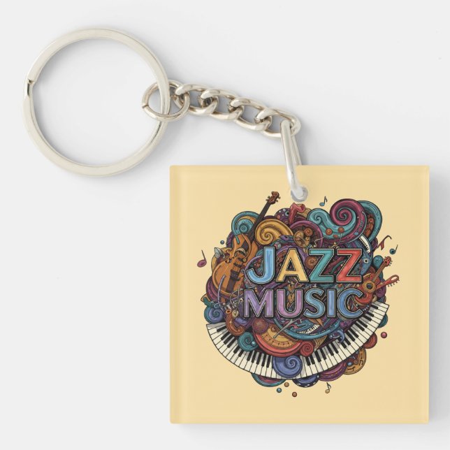 Jazz music keychain (Front)